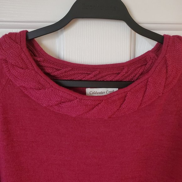 Coldwater Creek Pink Twist Neck Sweater Size 2x - Picture 2 of 7